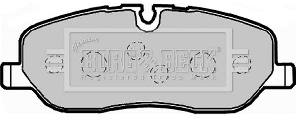 BORG & BECK Комплект тормозных колодок, дисковый тормоз BBP1929